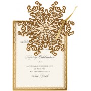 Christmas Invitations, Gold Snowflake Die Cut, Anna Griffin